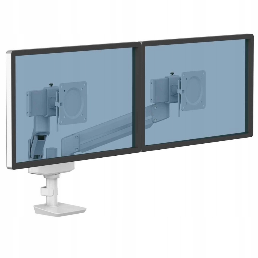 Uchwyt biurkowy na 2 monitory LCD Tallo biały