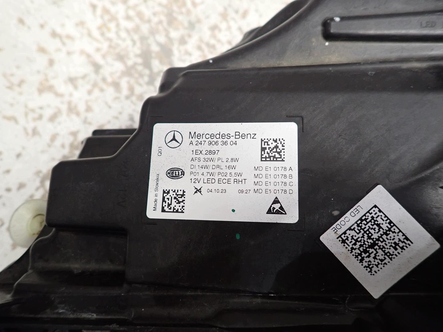light front front right MERCEDES GLA W247 LIFT 23- FULL LED A2479063604