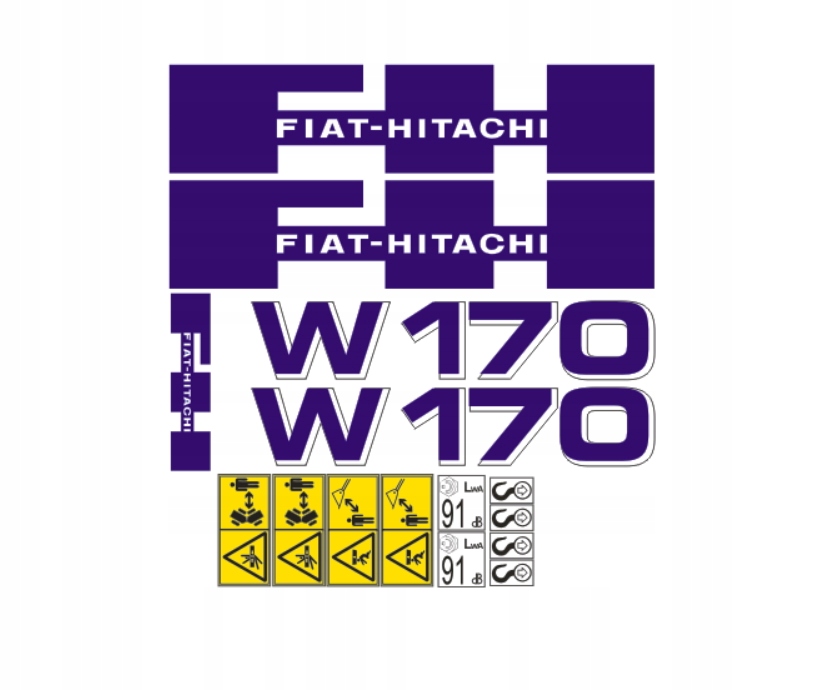 Samolepky samolepka Fiat-hitachi W 170