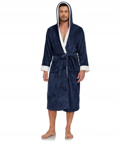 Pánské přírodní župany ke kolenům unisex 2XL