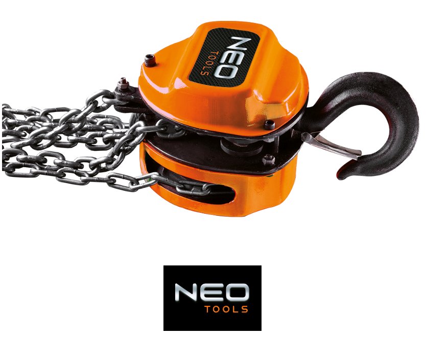 NEO WCIĄGARKA WYCIĄGARKA ŁAŃCUCHOWA O UDŹWIGU 2T ŁAŃCUCH 3M RĘCZNA 11-761 Marka Neo Tools