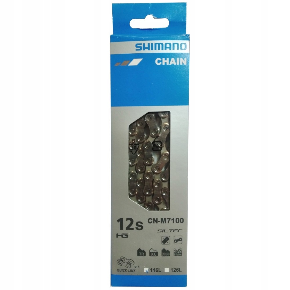 

Łańcuch Shimano CN-M7100 12S spinka Quick-Link