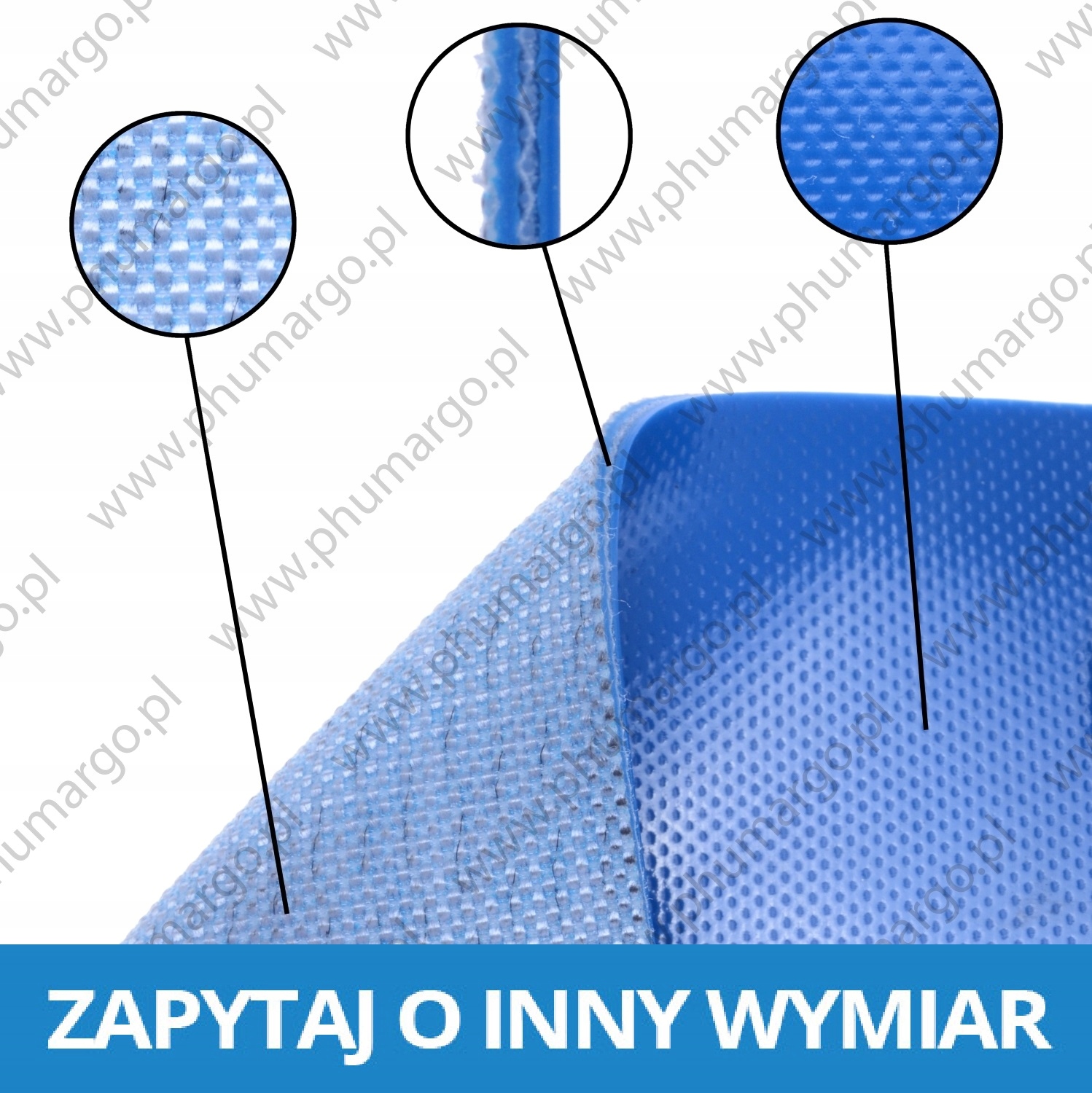 Taśma transportowa Pcv Niebieska Gładka Gr 2,0 mm