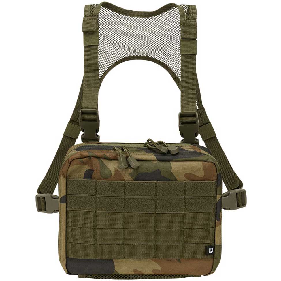 Taktická vesta Brandit Us Cooper Chest Pack Operator Woodland