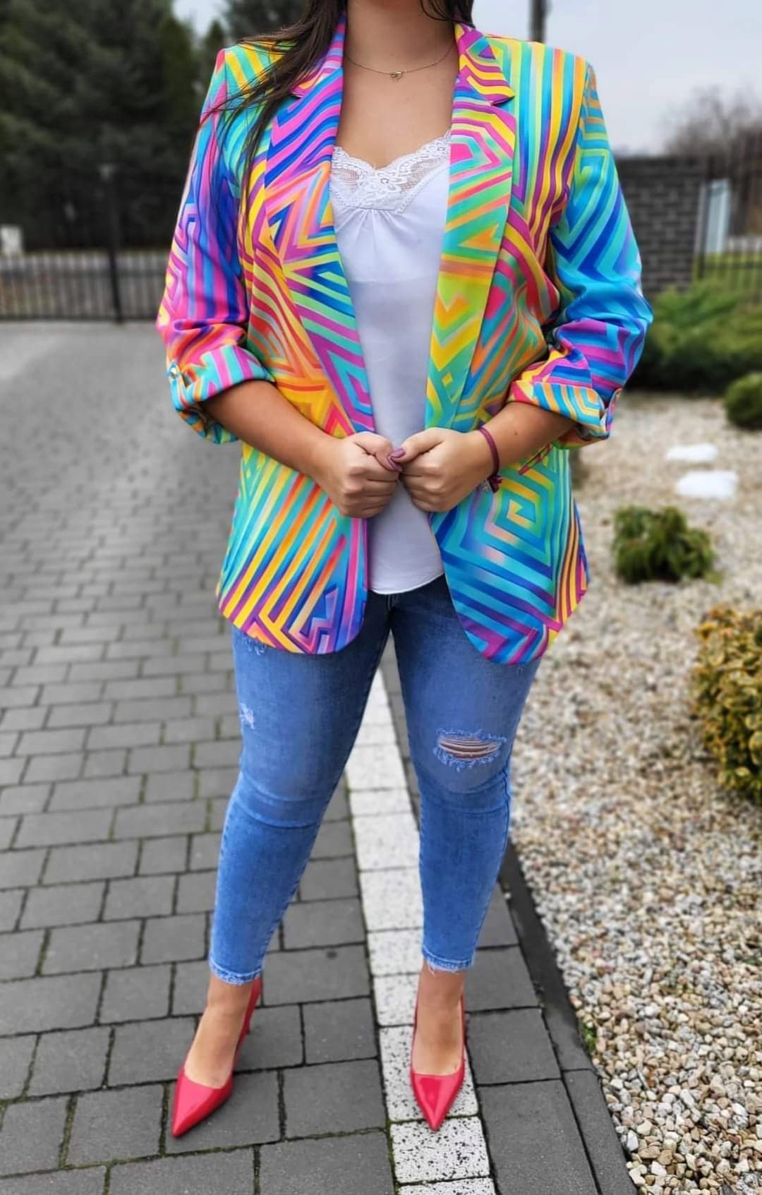 Top satynowy, koszulka z koronką 3XL kolory Cechy dodatkowe koronka