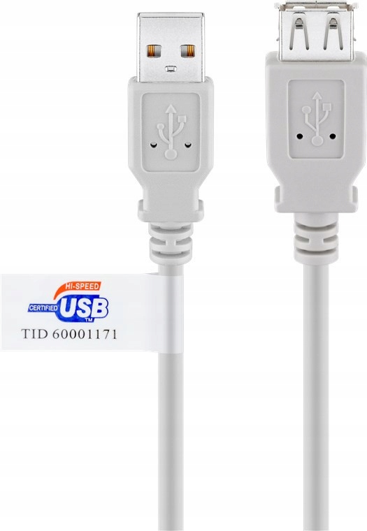 Przedłużacz USB 2.0 Hi-Speed certyfika USB 1.8m