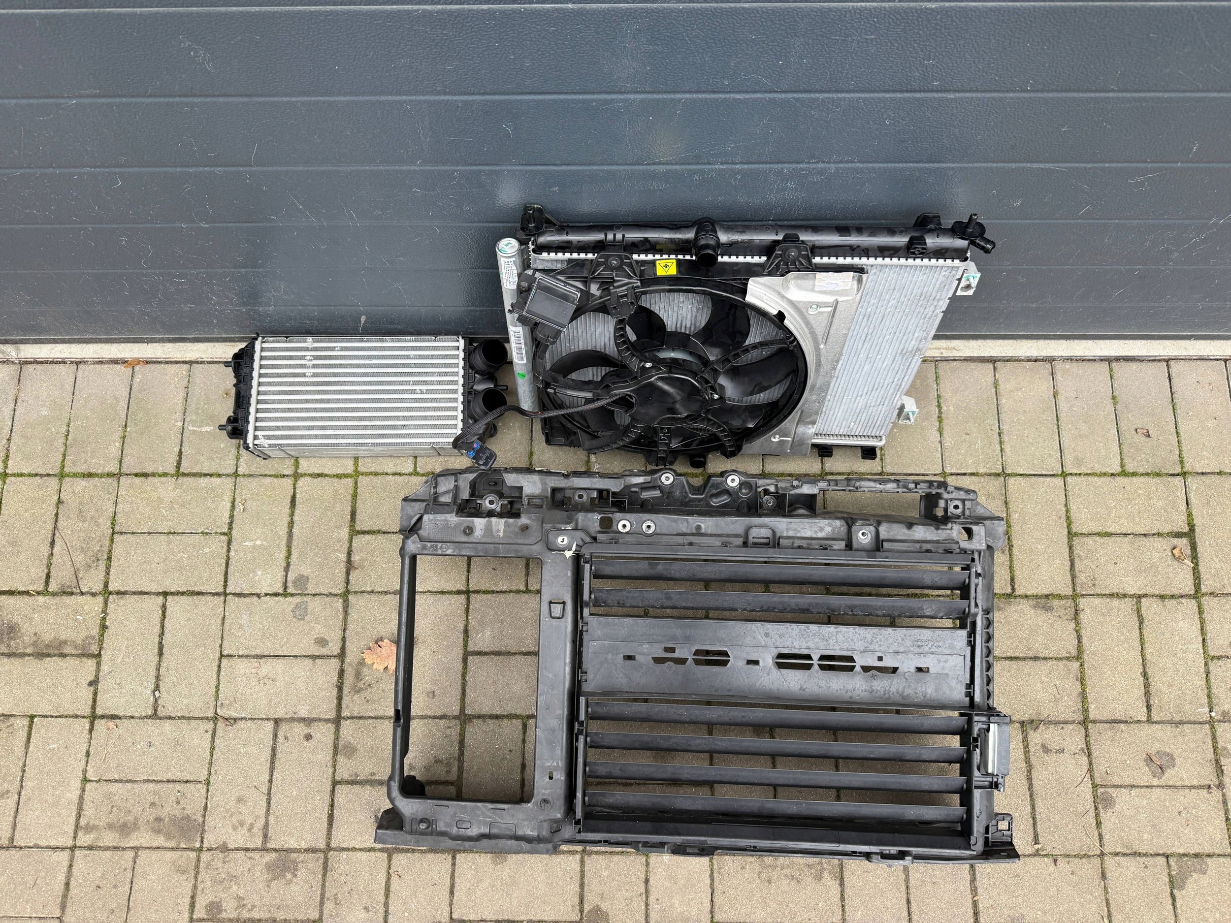 Opel Corsa F support panel for radiators blinds radiator condenser fan komplet