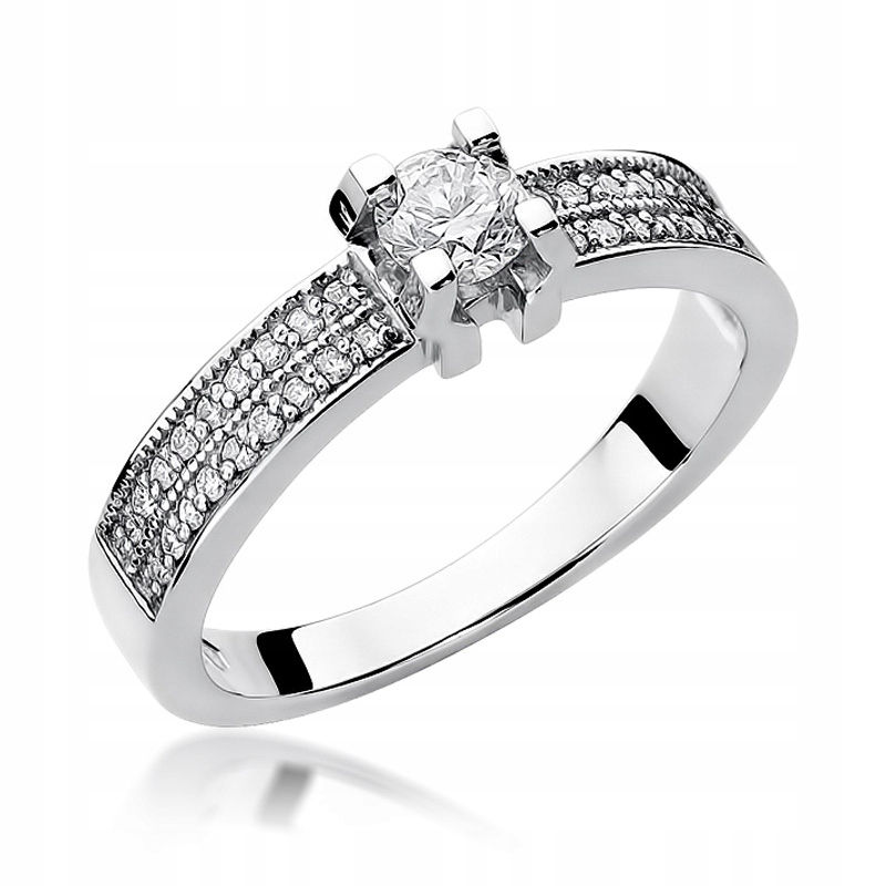 

Pierścionek Z Brylantami 0,48 Ct + Grawer Gratis !