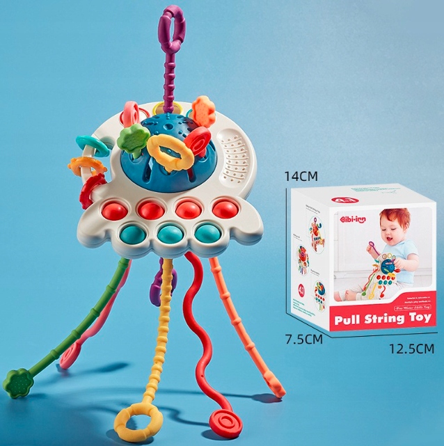 ZABAWKA GRYZAK SENSORYCZNA MONTESSORI DLA DZIECI Głębokość produktu 10 cm