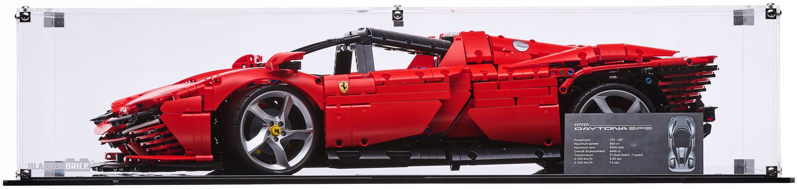 Vitrína Blacked Brick pre Lego Technic 42143 Ferrari Daytona SP3