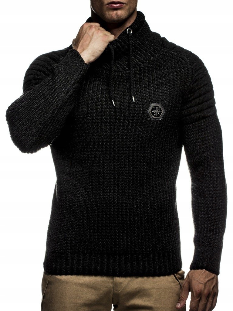 Leif Nelson 5235 Męski sweter z dzianiny z Rozmiar M