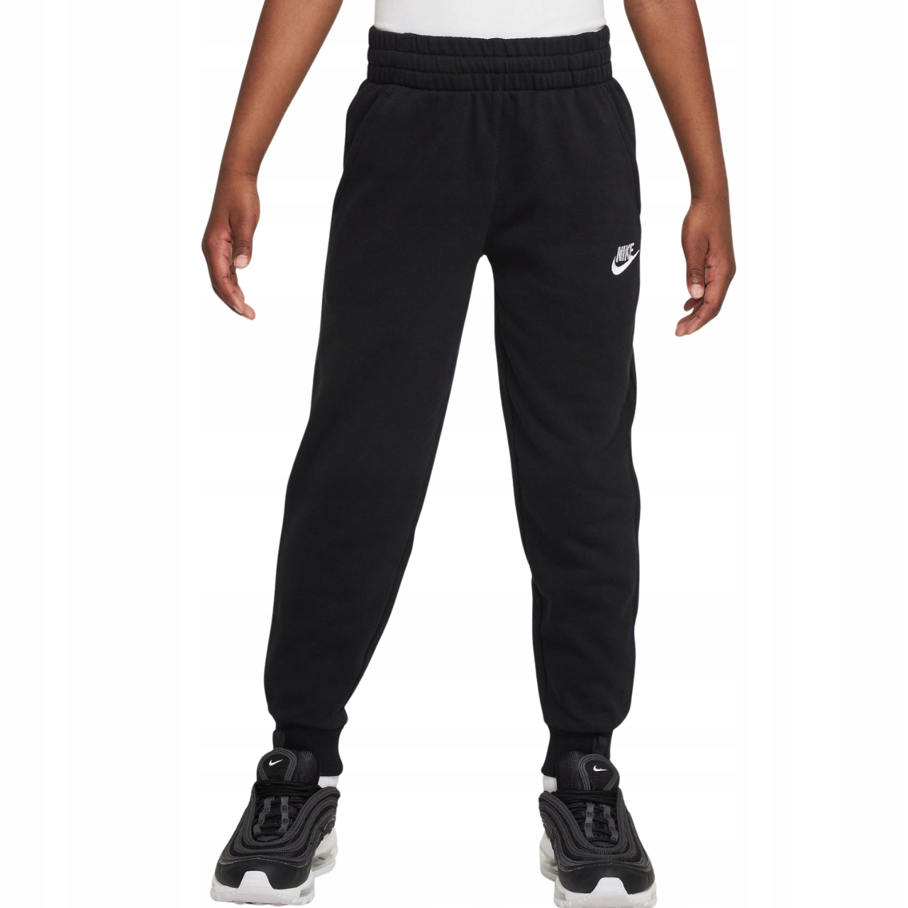 Spodnie dla dzieci Nike Club Fleece czarne FD3019 010 M