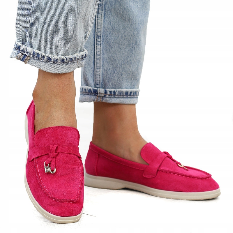 Fuksja mokasyny damskie zamsz półbuty BL01-5 r.40