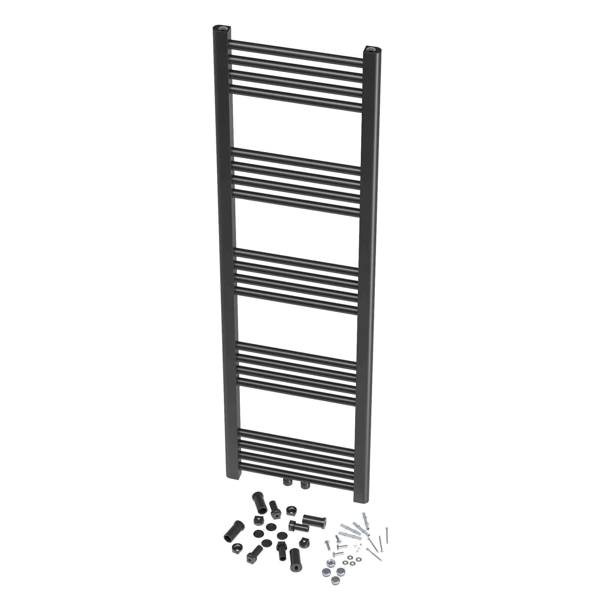 Koupelnový Radiátor Kaloryfer Moderní Žebříkový Černý Raven 140x40 cm