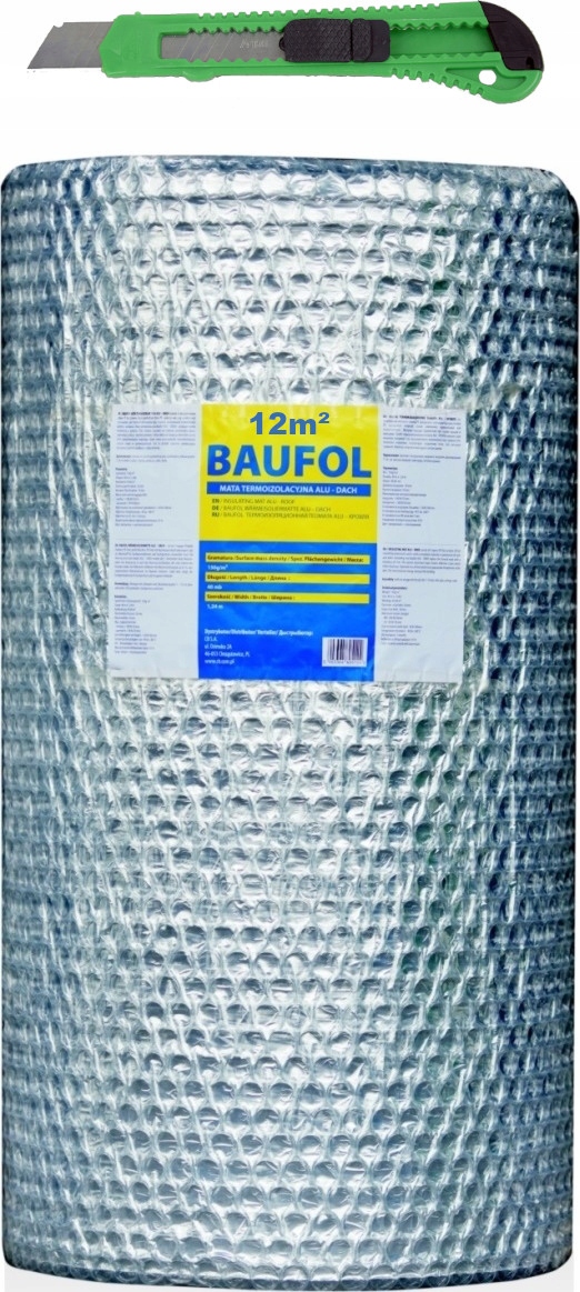 Termoizolační Podložka Baufol Alu Podkrovní Střecha Hliníková 1,2 m x 10 m 12 m²