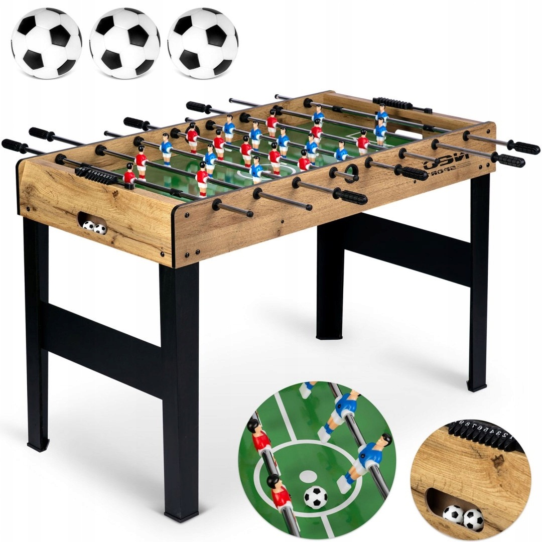 DUŻY STÓŁ DO PIŁKARZYKÓW PIŁKARZYKI STOŁOWE 22 ZAWODNIKÓW REGULACJA