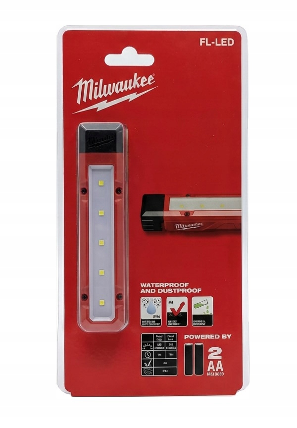 Fl-led Lat baterka na batérie s magnetom 2xAA 300lm Milwaukee