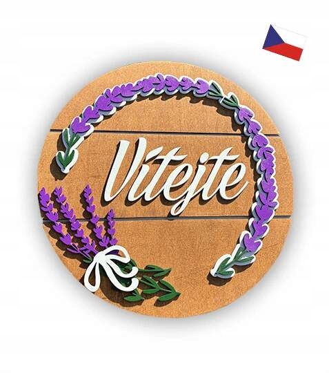 Jh WoodArt dřevěná cedule F Vítejte 38 cm