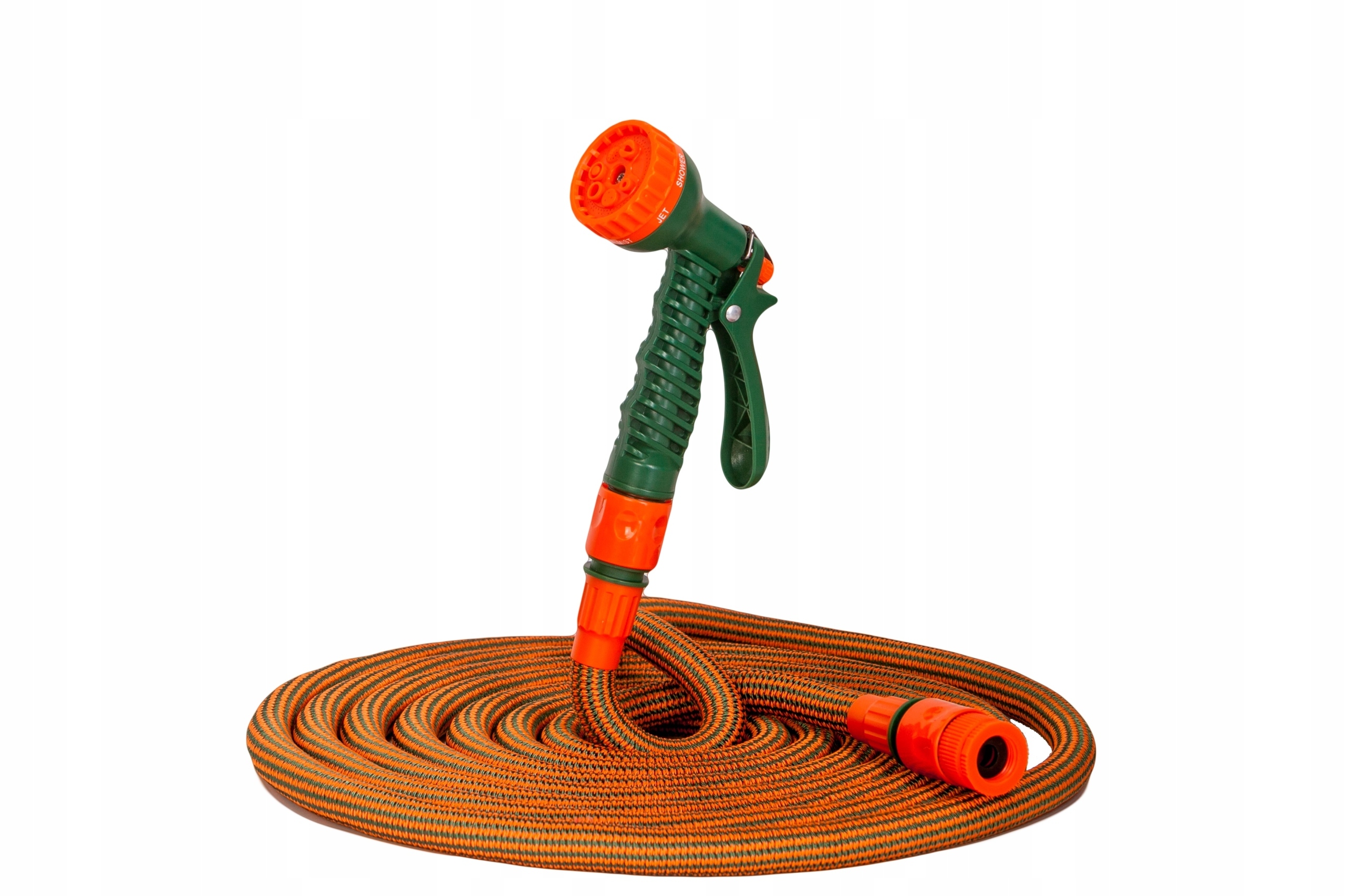 WĄŻ ROZCIĄGLIWY OGRODOWY 50 M SZYBKOZŁACZKA PISTOLET ZRASZAJĄCY RAMP