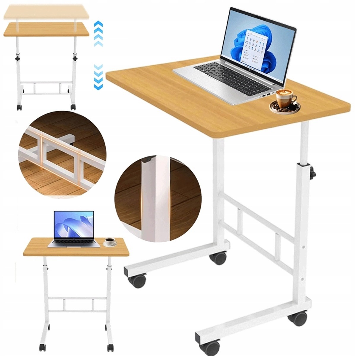Podstavec pod notebook Mobilní stabilní stůl s nastavitelnou výškou Loftový