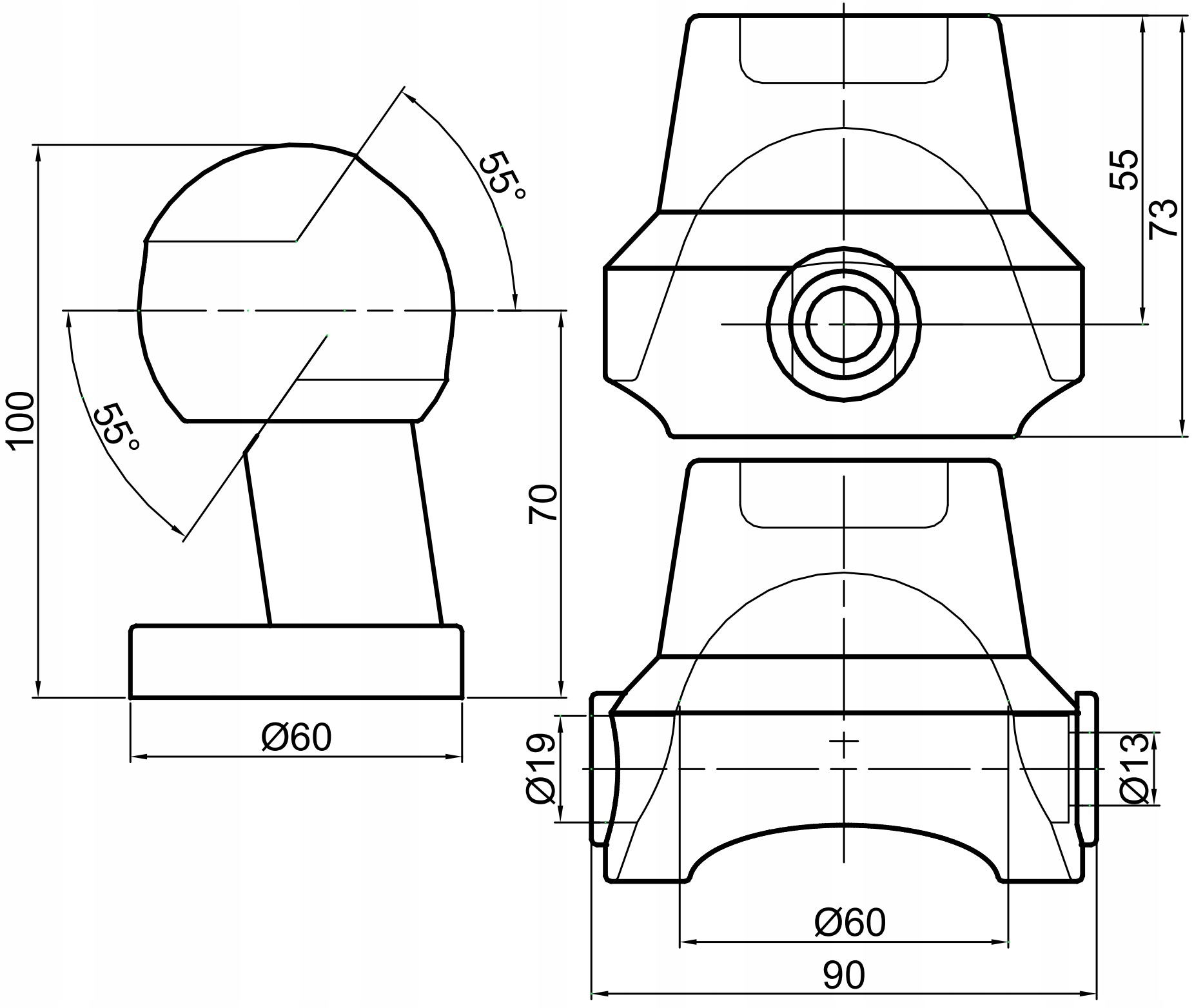 Kule do wywrotu kiper fi 60 do 3,5T - NA TYŁ 2SZT Marka SM