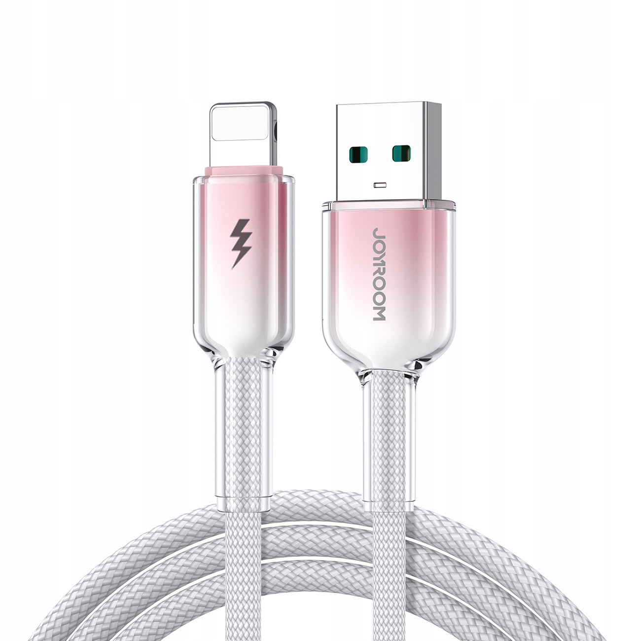 Kabel przewód Crystal-Clear Series 3A Usb-a iPhone Lightning 1.2m biały