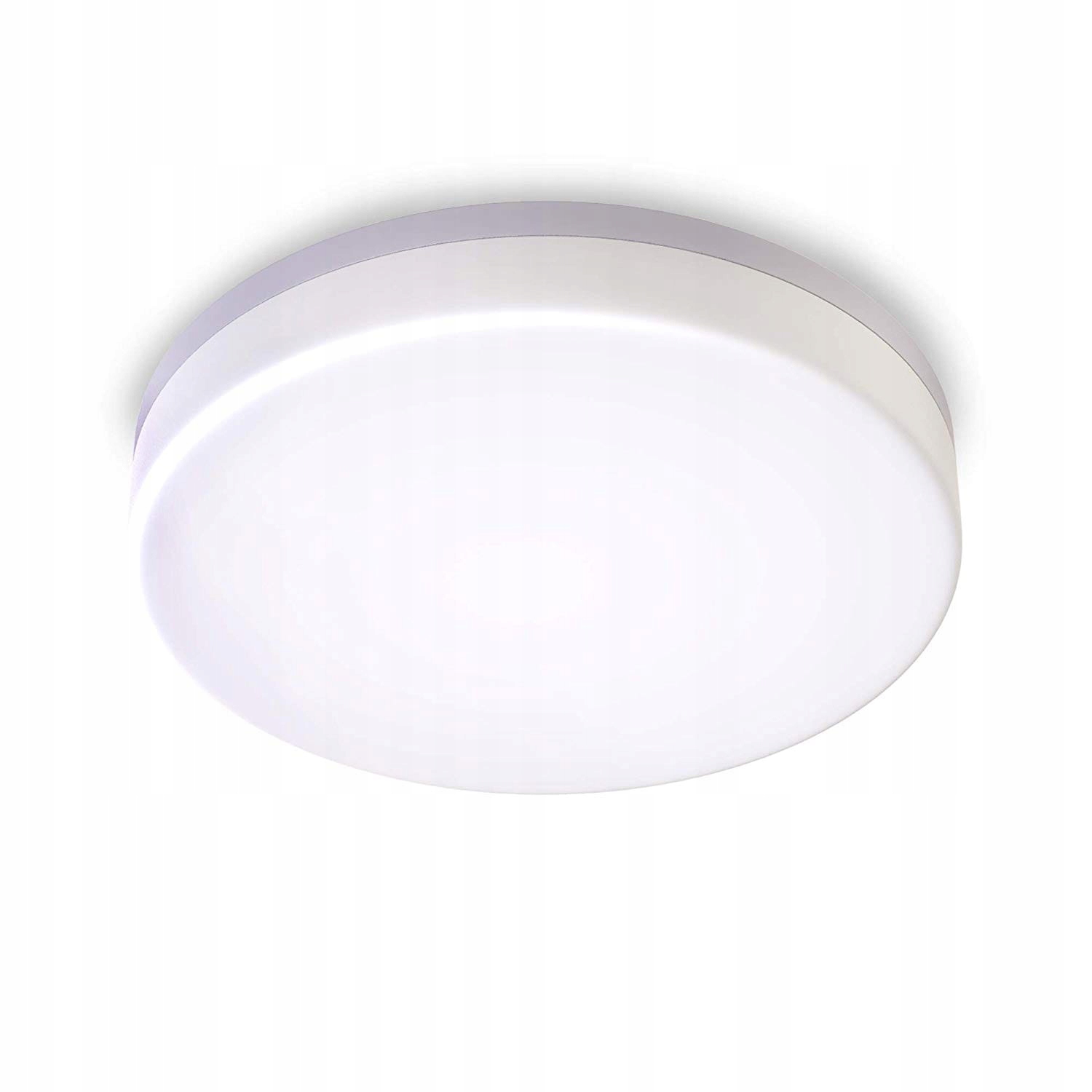 LAMPA ŁAZIENKOWA - PLAFON LED 13W - barwa NEUTRALNA - ŁAZIENKA IP54 - BIAŁY