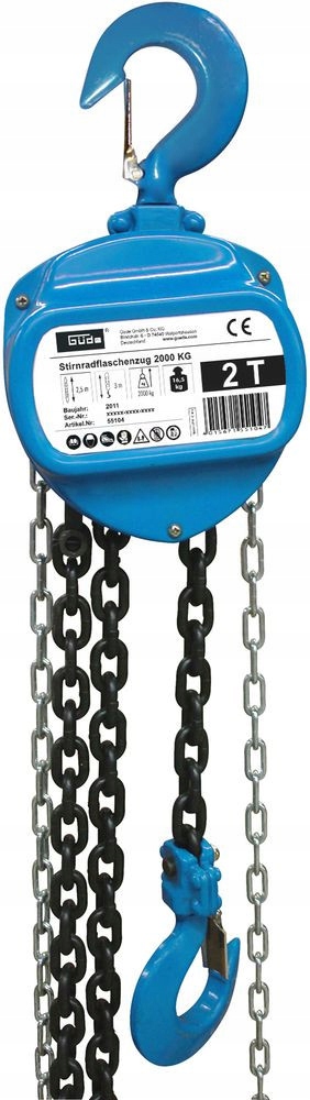 Reťazový kladkostroj 2000 kg