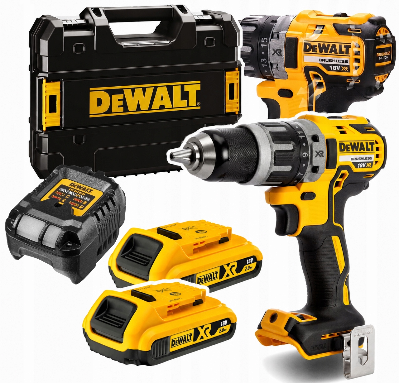 Dewalt DCD791D2 Wiertarko Wkrętarka 70nm 18V Xr Zestaw 2x2Ah