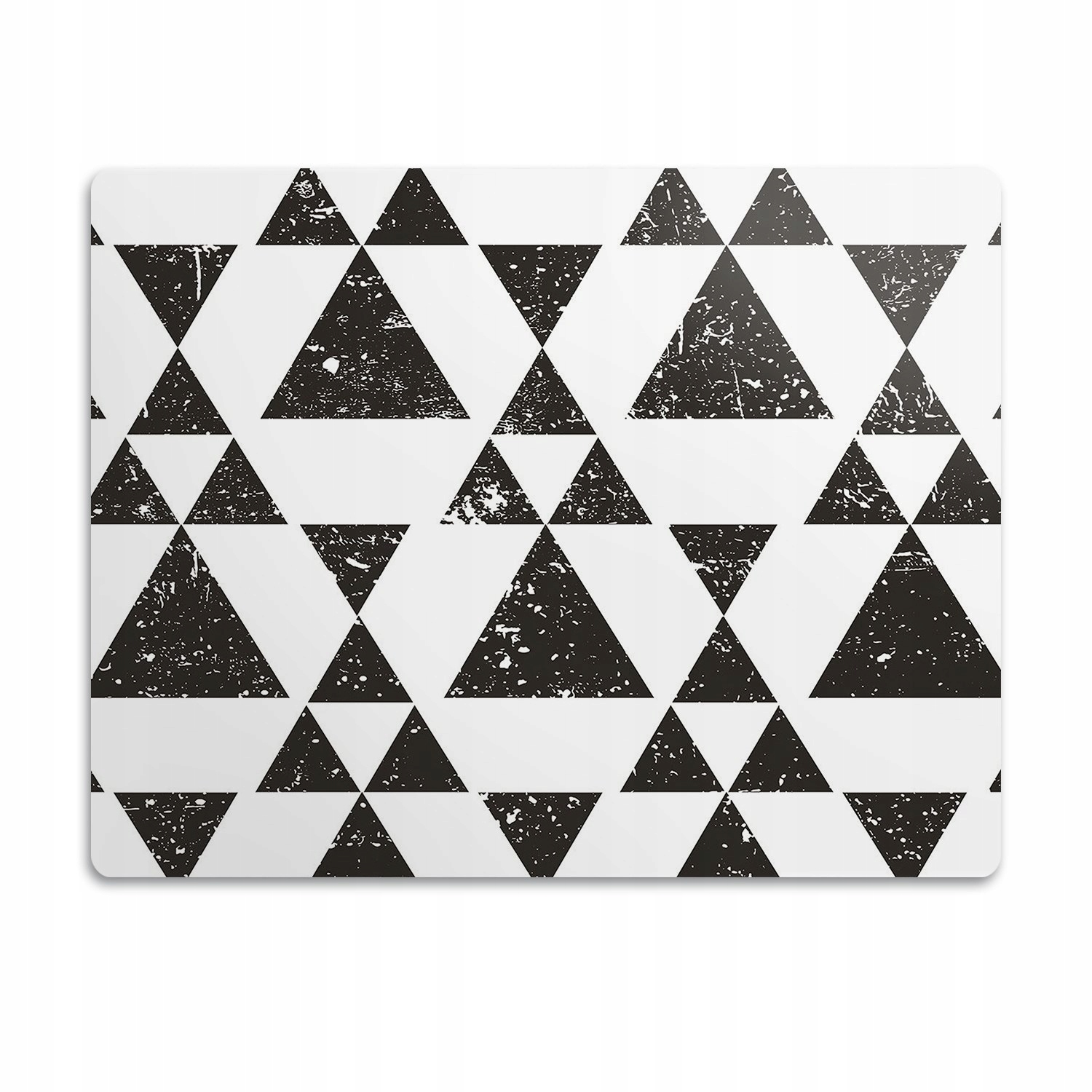 Levně Podložka pod misku pro kočky Černé trojúhelníky 60x40 cm