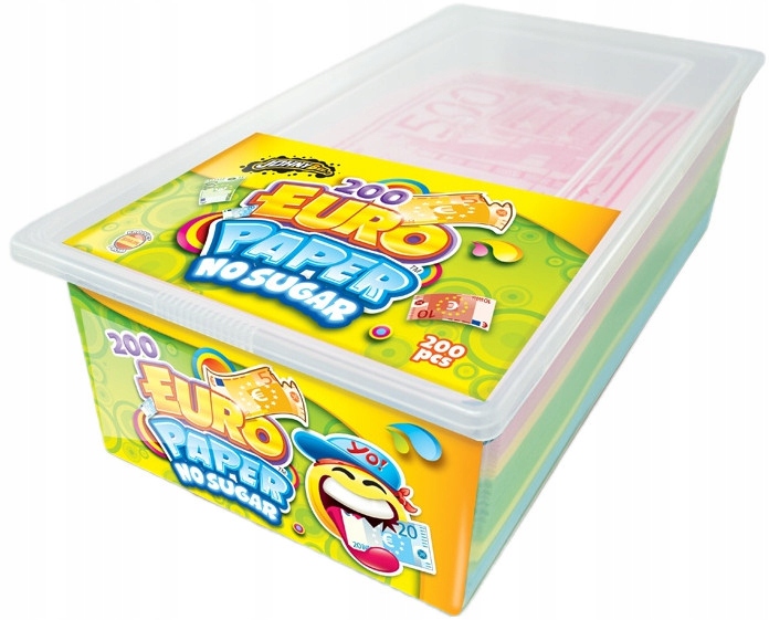 Sada Johnybee Jedlý Papír Euro Bez cukru 200 kusů