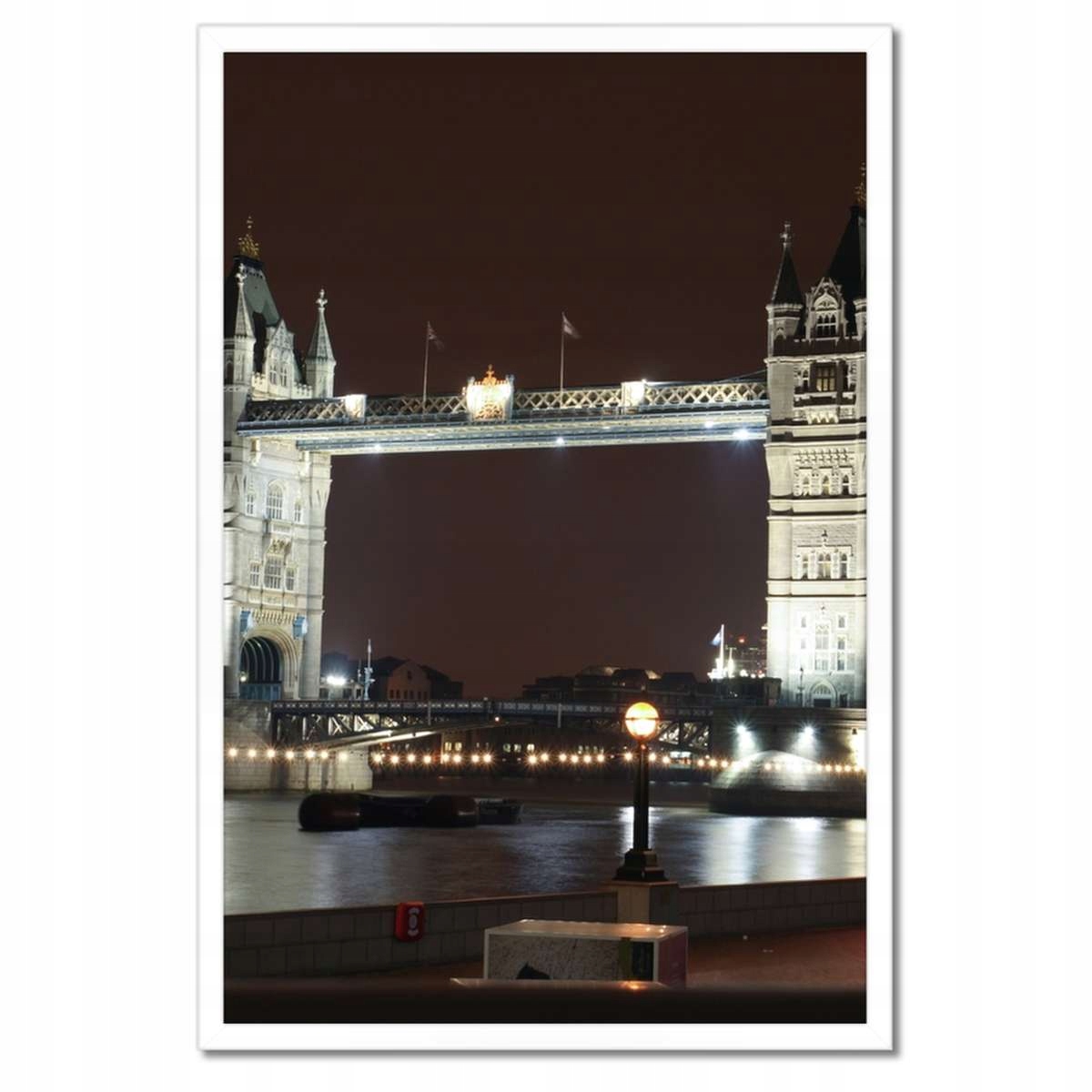 Plakáty v rámu 40x60 Tower Bridge v noci
