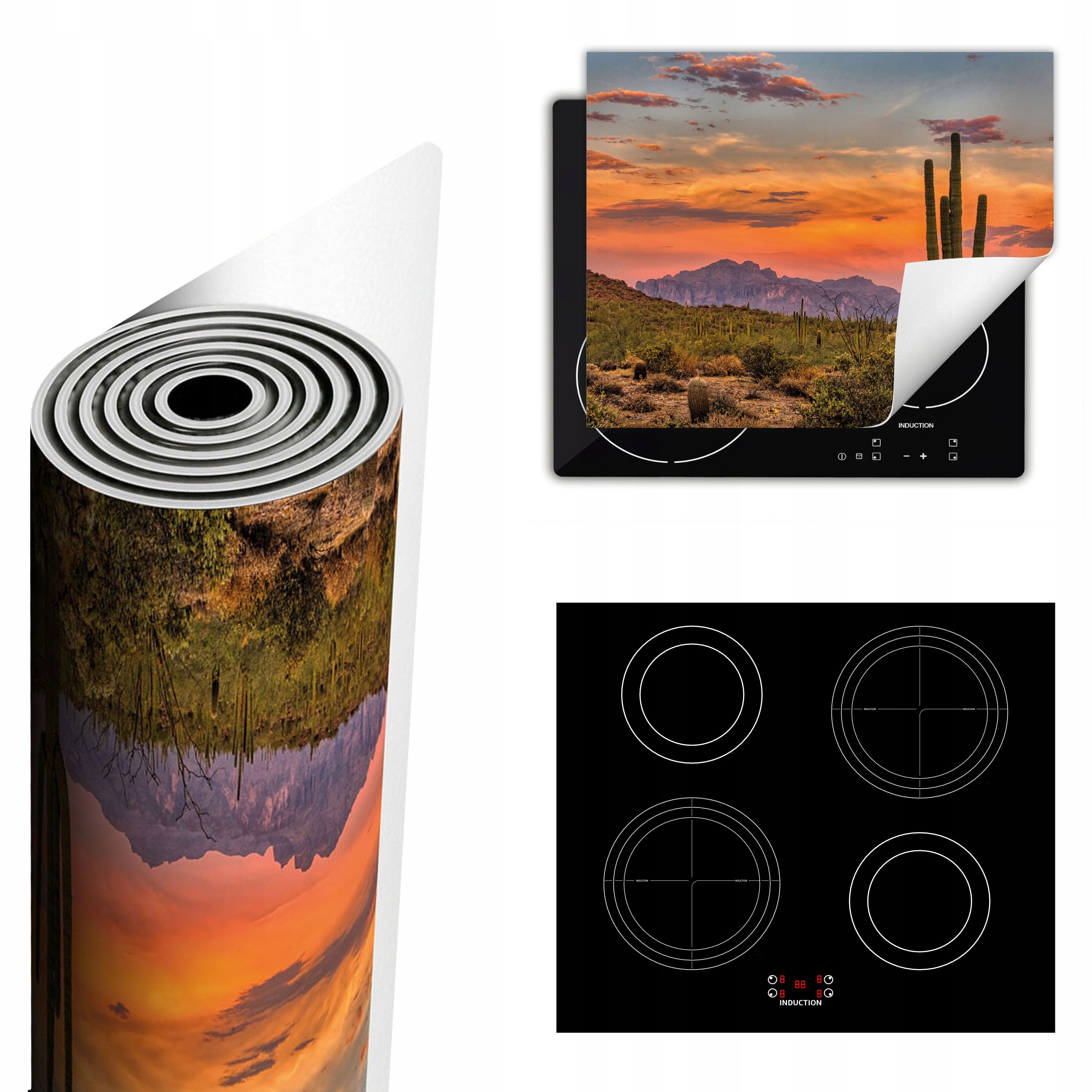 Ochranná Podložka Na Sporák Má Více Místa 60x52 Kaktusy