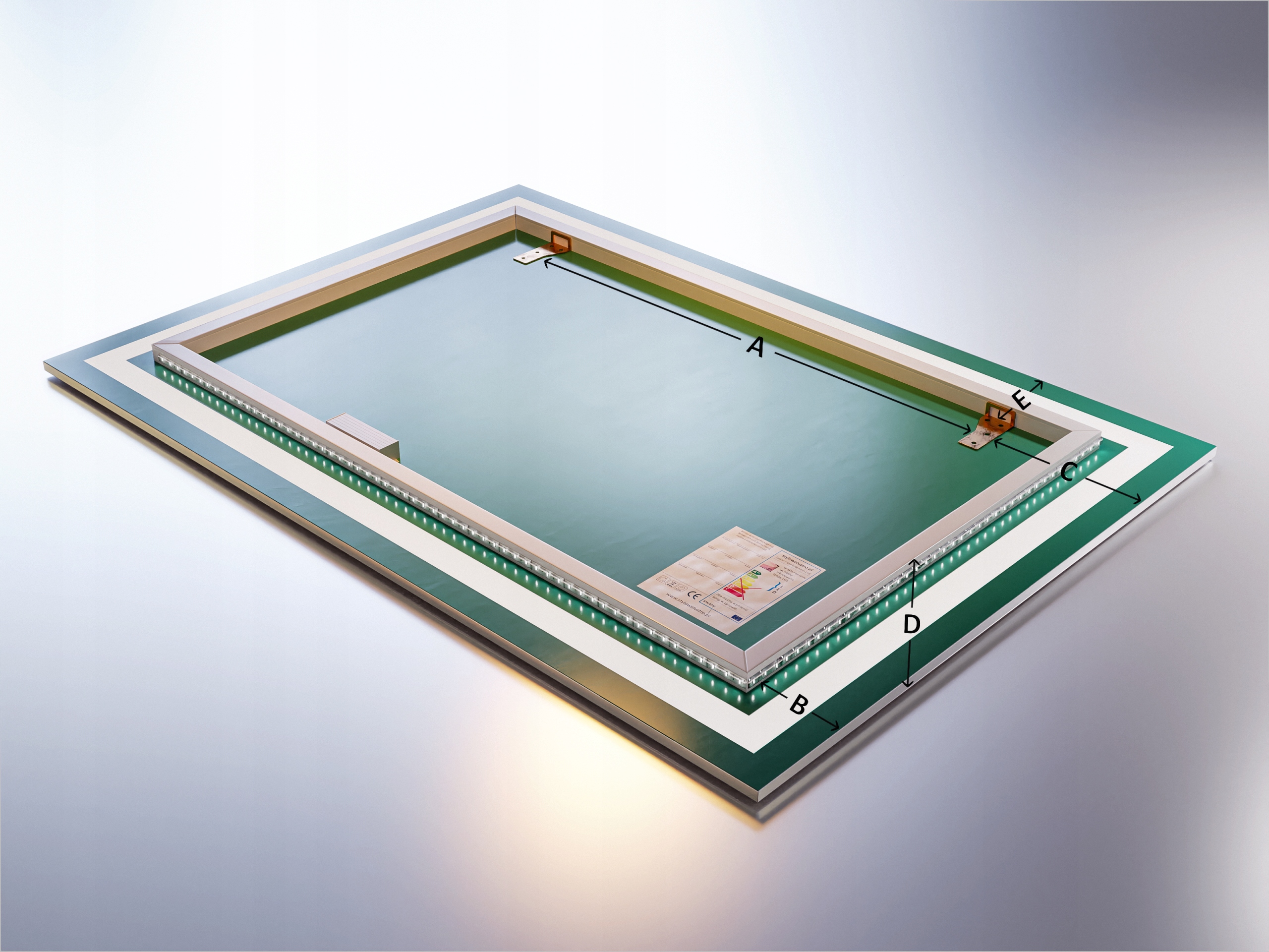 LUSTRO LED PODŚWIETLANE 50x80 WŁĄCZNIK DOTYKOWY Szerokość 500 mm