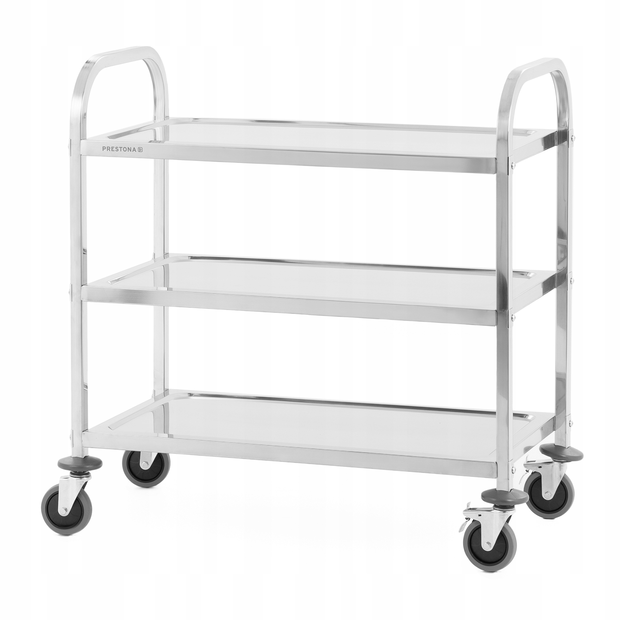 Číšnický Vozík 3-POLICOVÝ Nerezový 85X45X90 CM Gastronomický Prestona