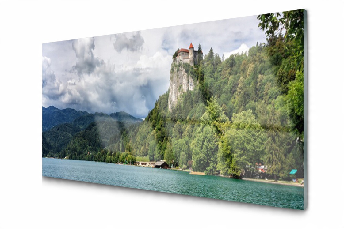 

Panel szklany Płytka Zamek w Górach Las 100x50
