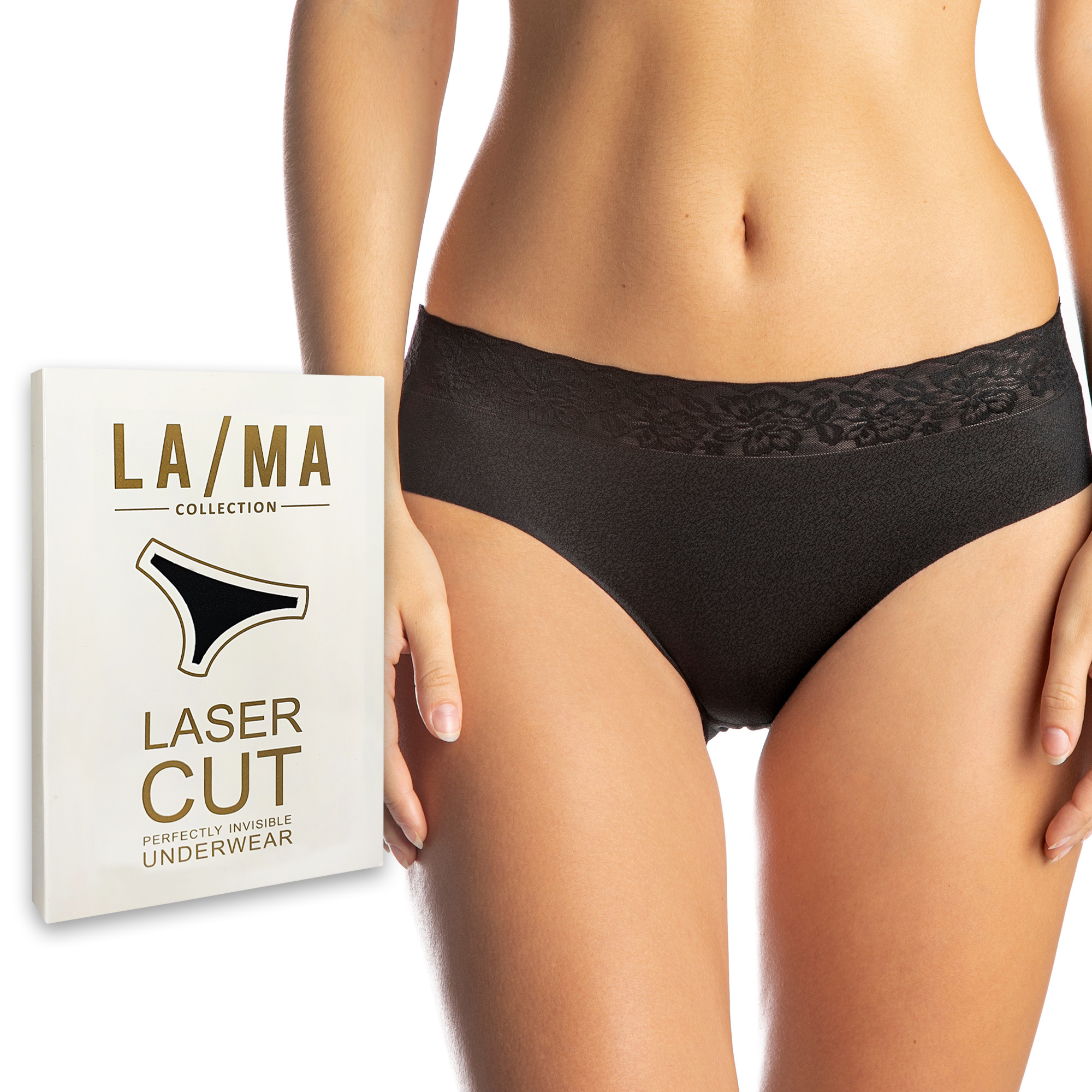 

Lama laserowe koronkowe figi damskie 5000BI02 L