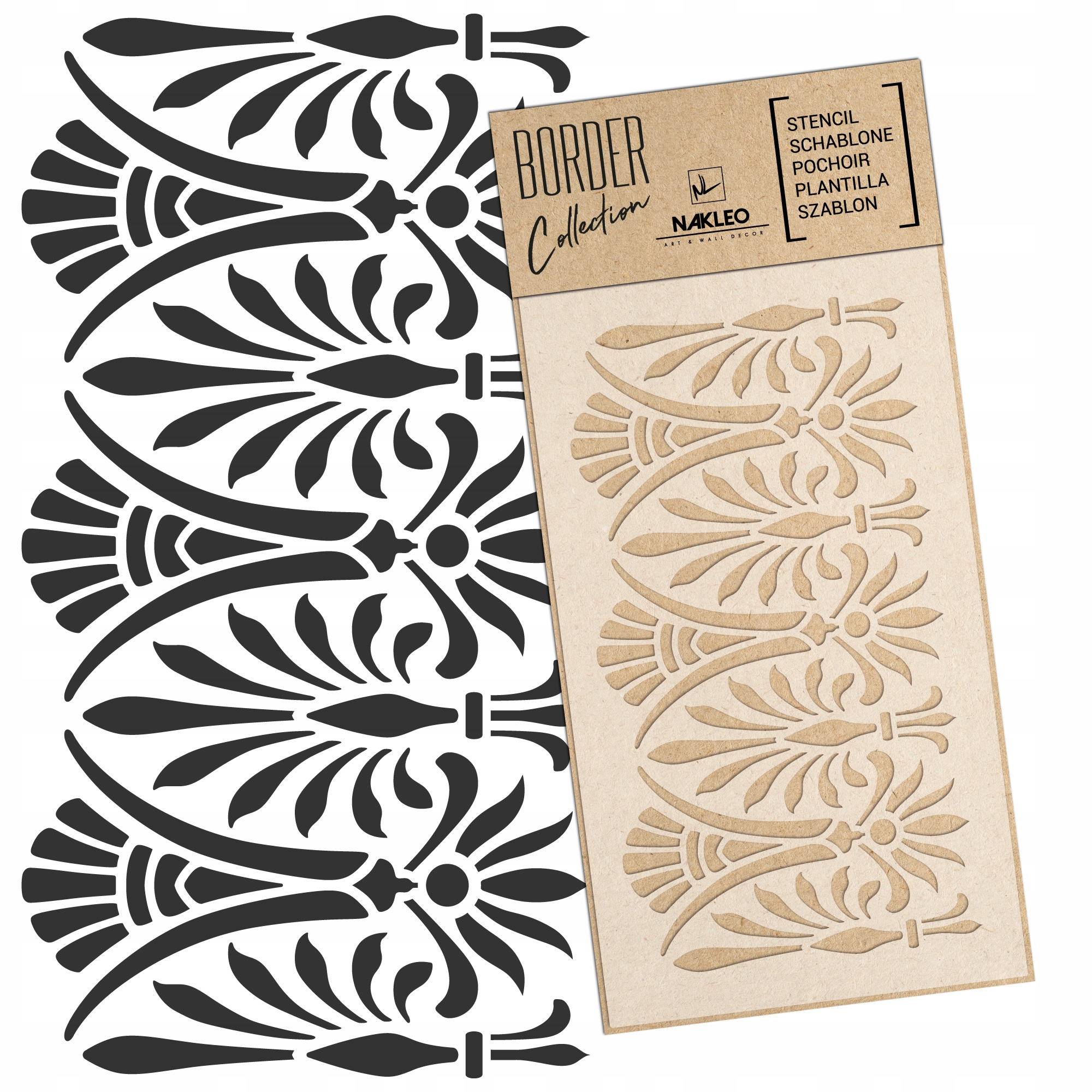 Malířská šablona Bordura Opakovaně Použitelný 45x95 cm Border Ornament Řecký Dekor