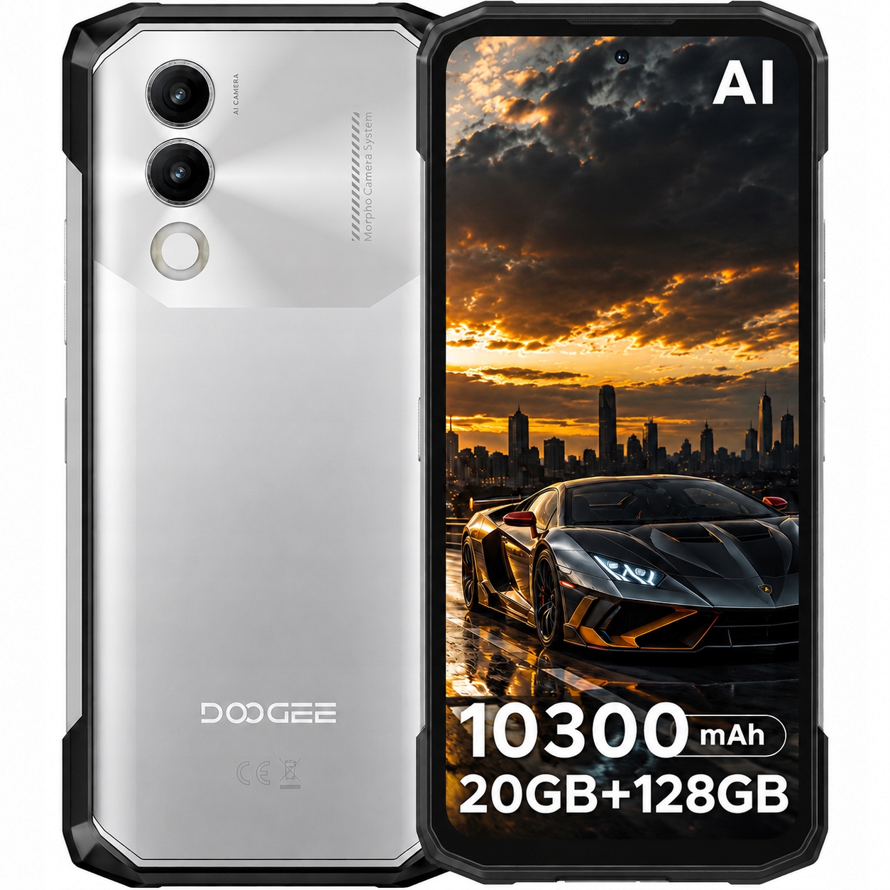 Odolný smartfón Doogee BLADE20 10300mAh 20+128GB 16MP 6.6”/90Hz/NFC/IP69K