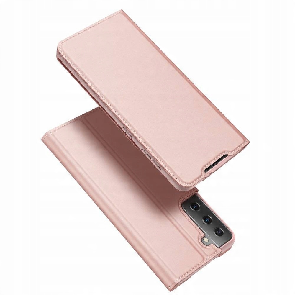 

Etui z klapką skórzane do Samsung S21+ Plus Różowy