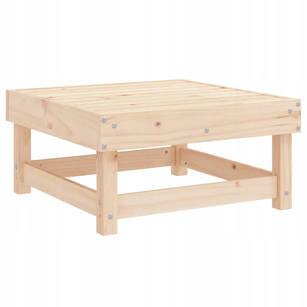 Zahradní podnožka z masivního borovicového dřeva 61x60,5x30 cm