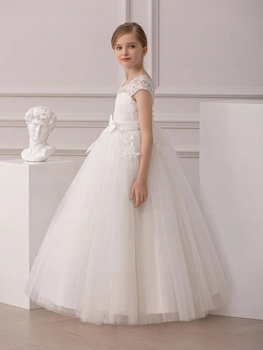 Shein Biała Sukienka Tiul S06 rmu 134