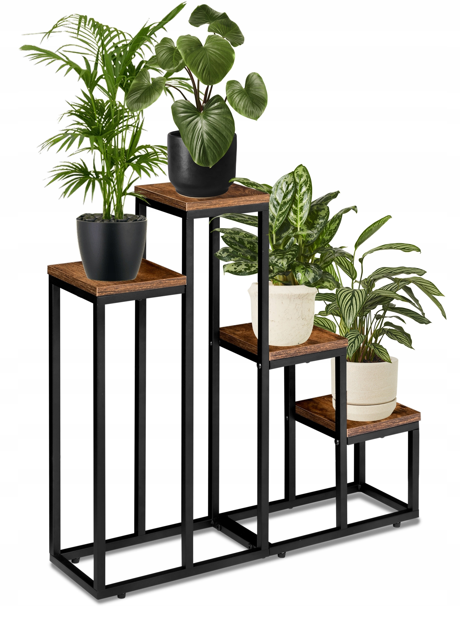 Držák Na Květináč Stojící Industrial Rustikální Stojan Na Květiny Rostliny 4 Květináče