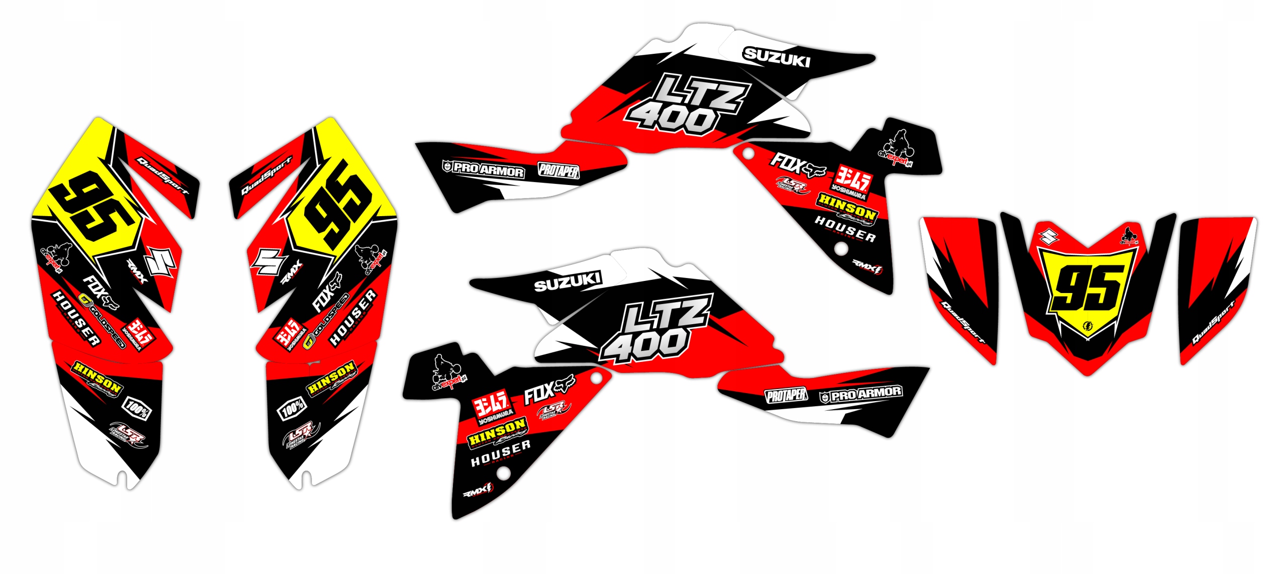 Dýha nálepky štvorkolka Suzuki Ltz 400 2009-2019