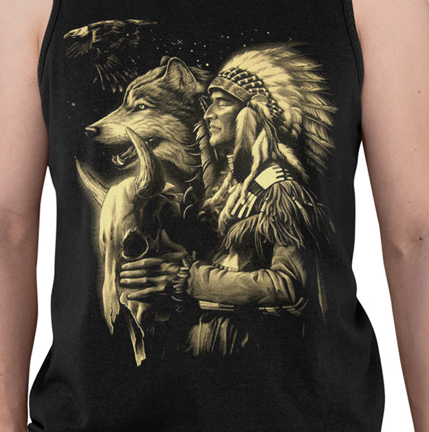 TANK TOP HORROR/ROCK INDIAN 2 Marka inna