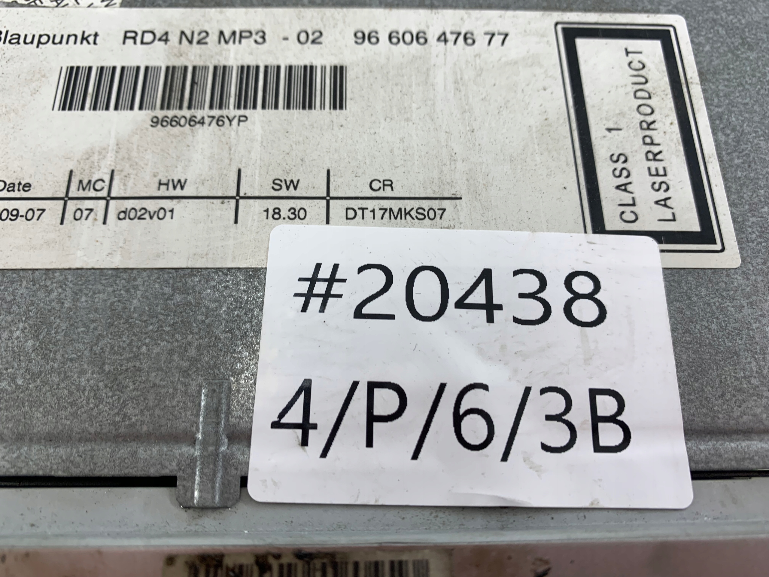 PEUGEOT 407 RADIO original CD 9660647677