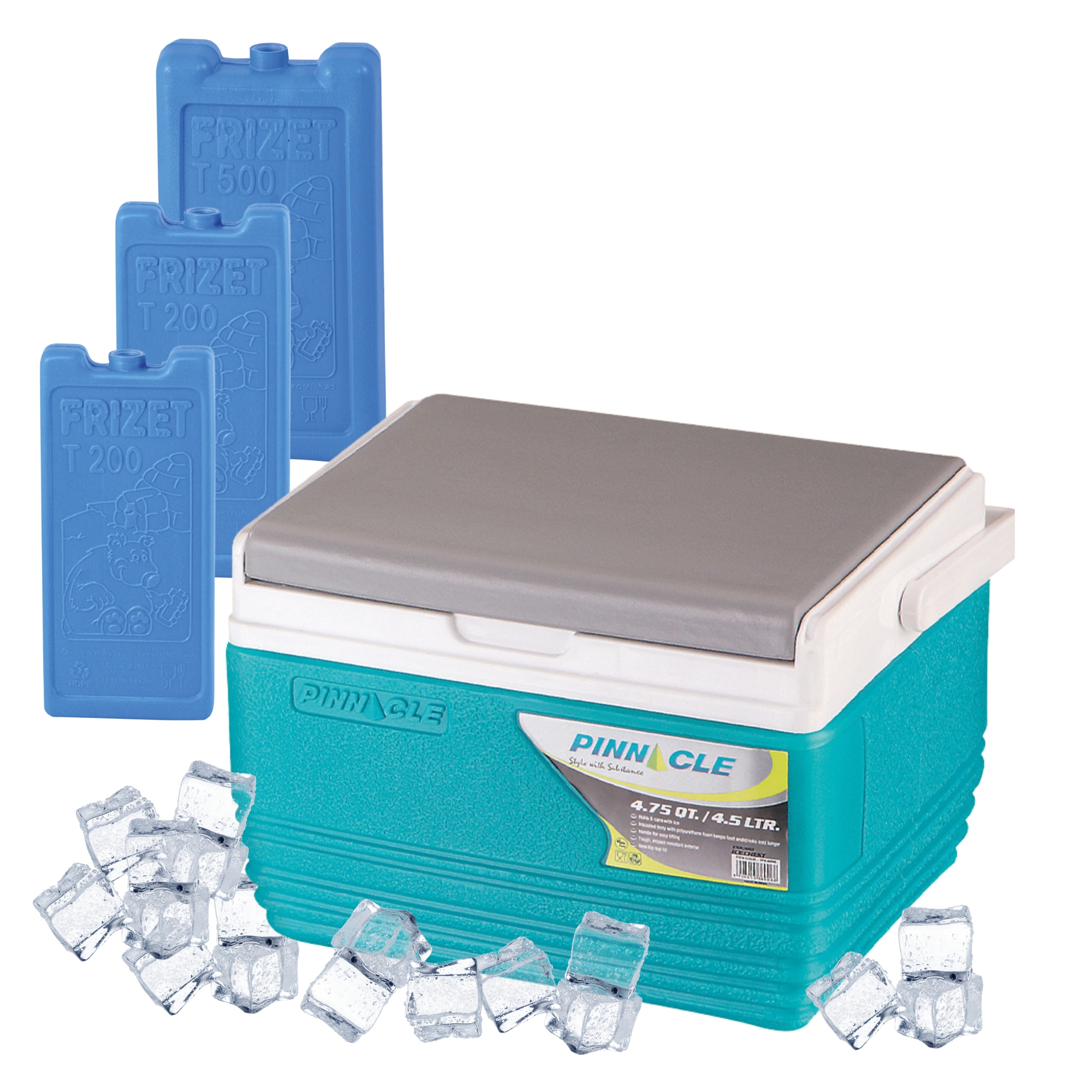 Turistická lednička na náplně 4,5 l Pinnacle Tpx 6006 tyrkysová 3 náplně