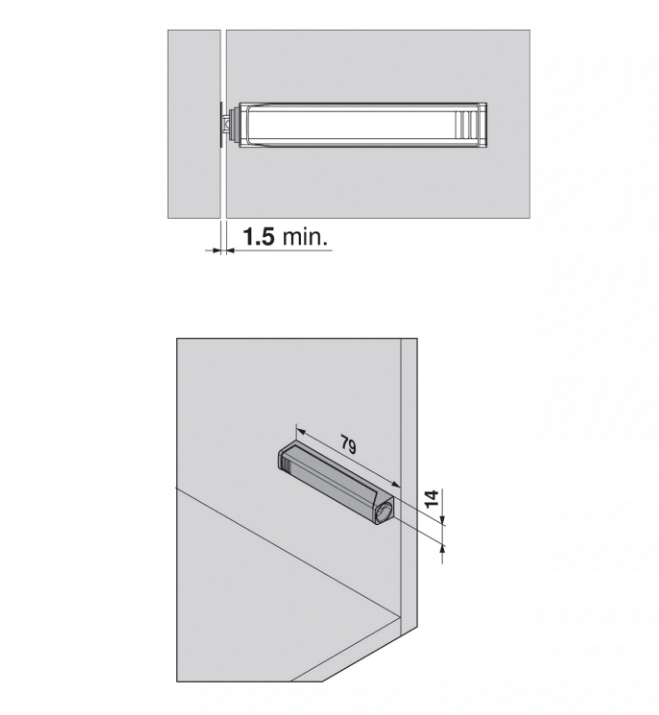Adapter prosty BLUM 956A1201 do TIP-ON długi biały EAN (GTIN) 9009494073898