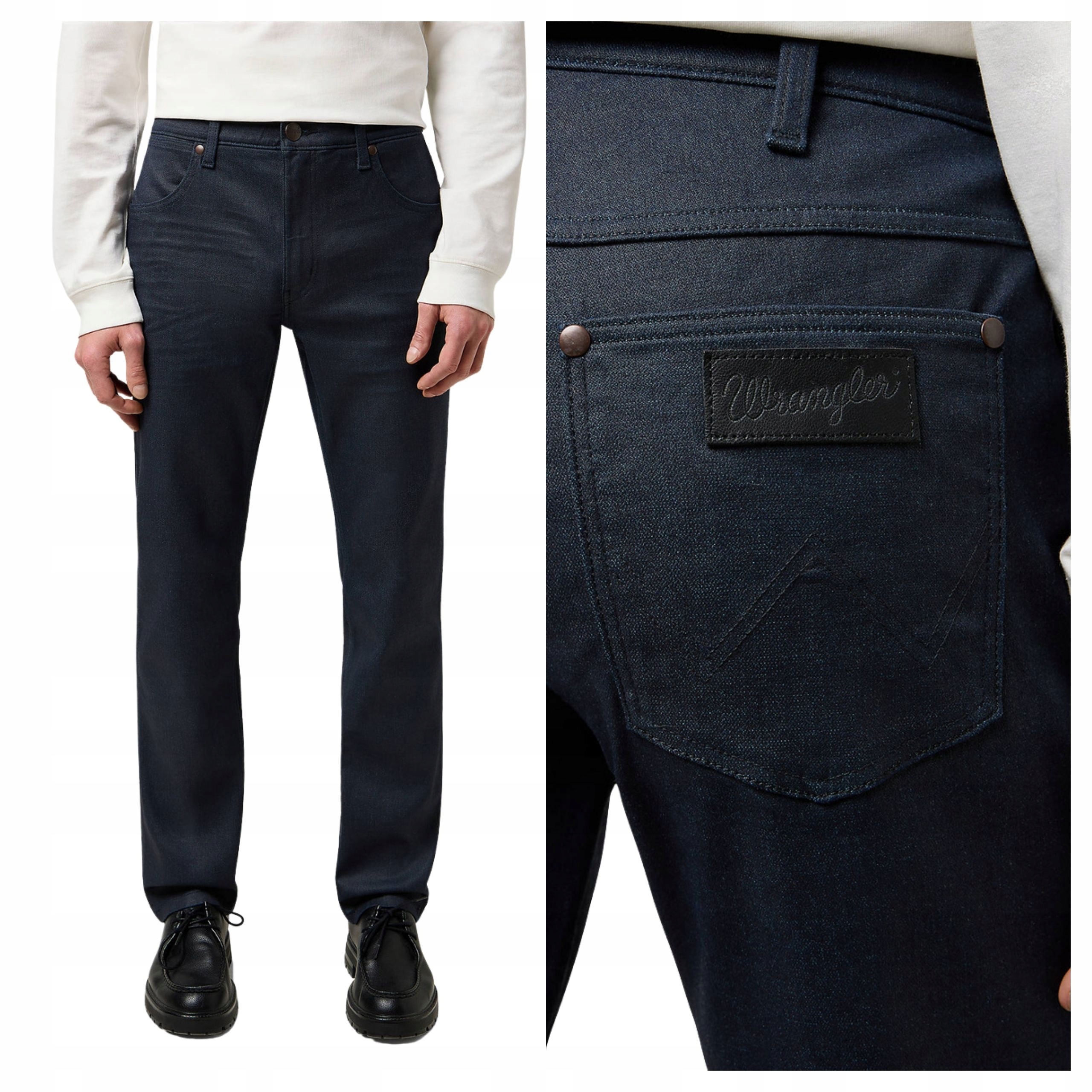 Pánské kalhoty Wrangler Greensboro Jeansové Regular Fit Modré W38 L32