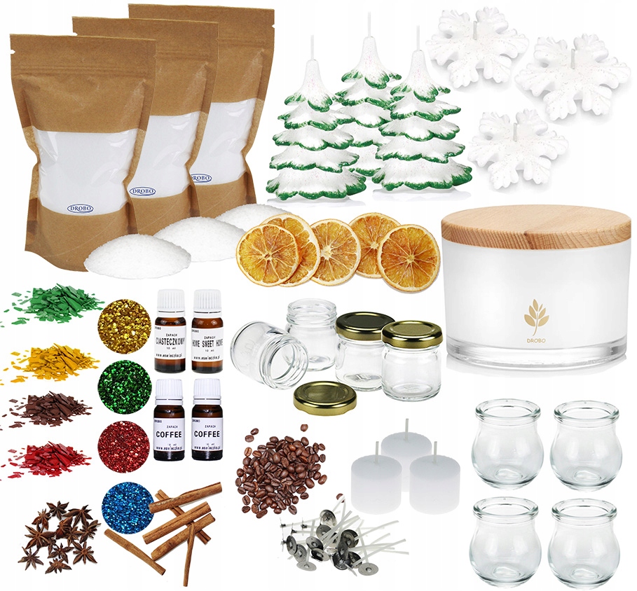 Velká sada na výrobu svíček XXL svíčky na vánoční dekorace 31